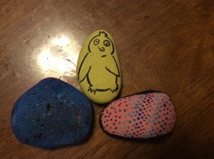 Here are the rocks I painted
